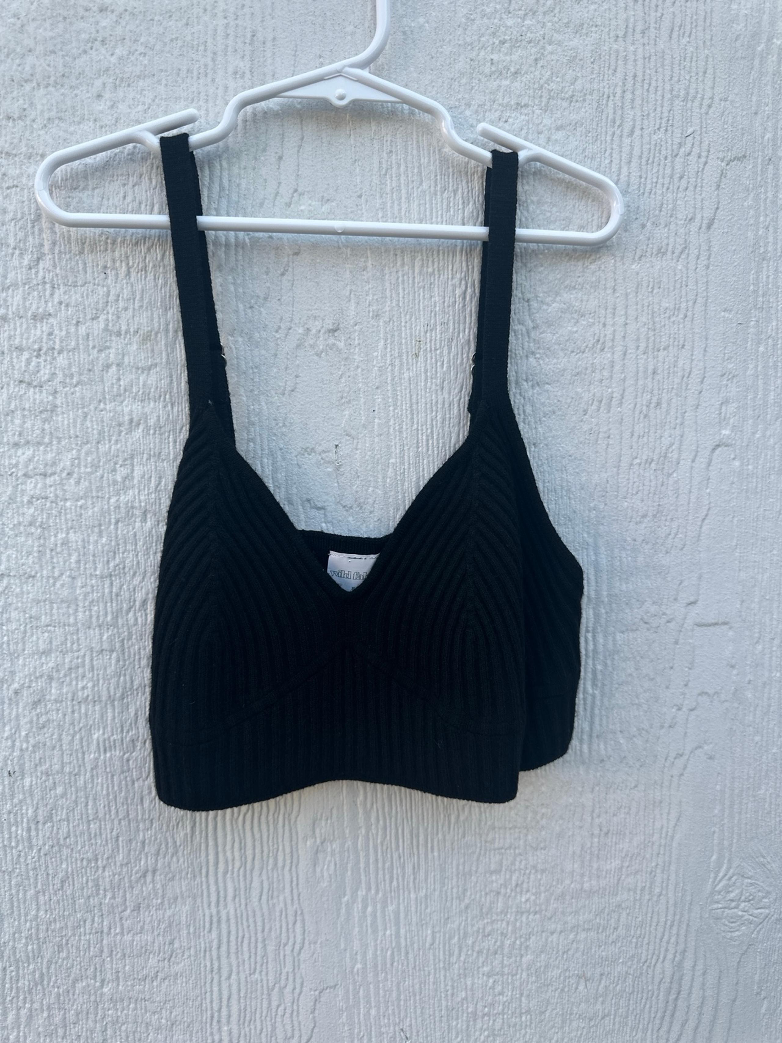 Black Knit Bra Top