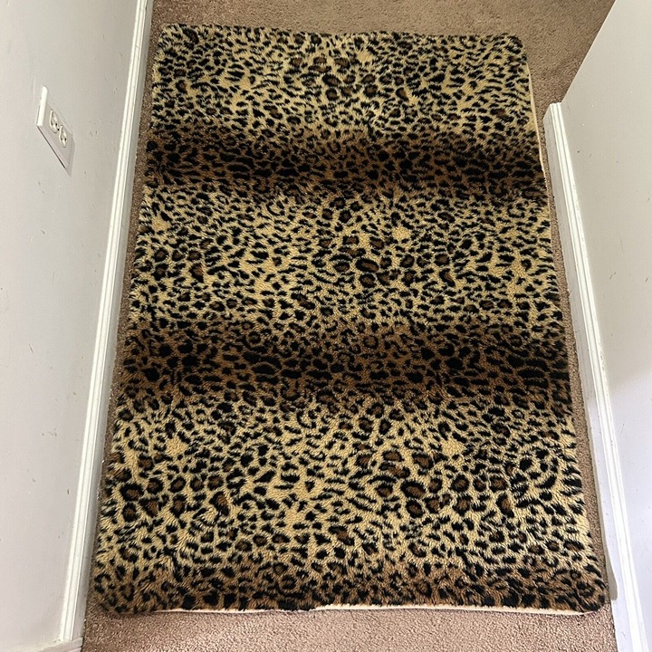 Dennis Basso Home Luxury Plush Faux-Fur Lap Blanket 49 x 34 Leopard