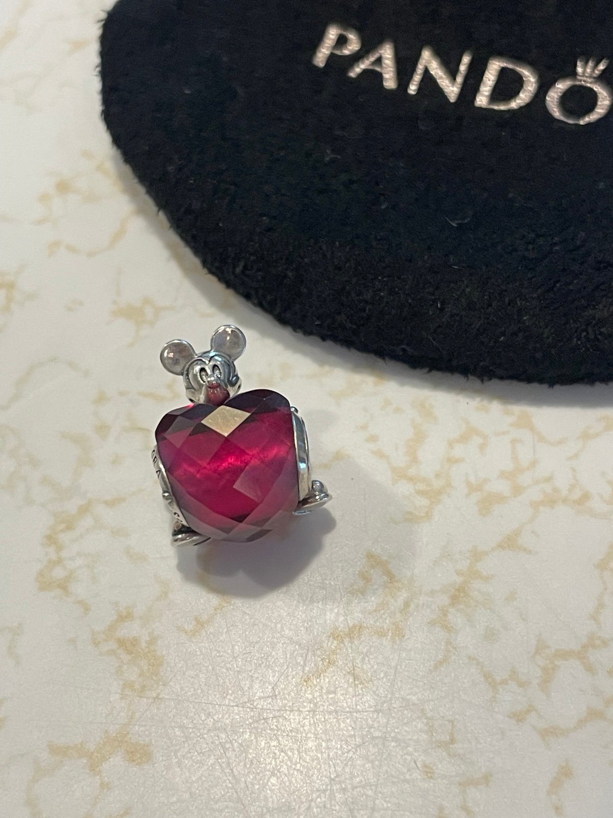 Disney Mickey Love Heart Pandora Bead Charm