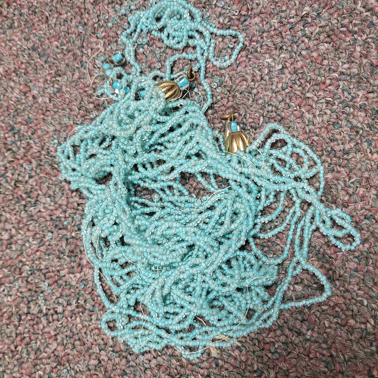 Natural neon blue apatite micro faceted Rondelle beads