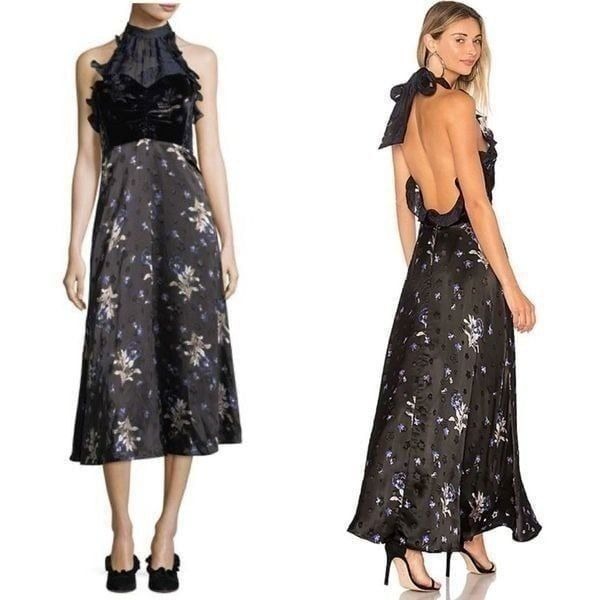 Rebecca Taylor Violet Dress Black Combo 595 12