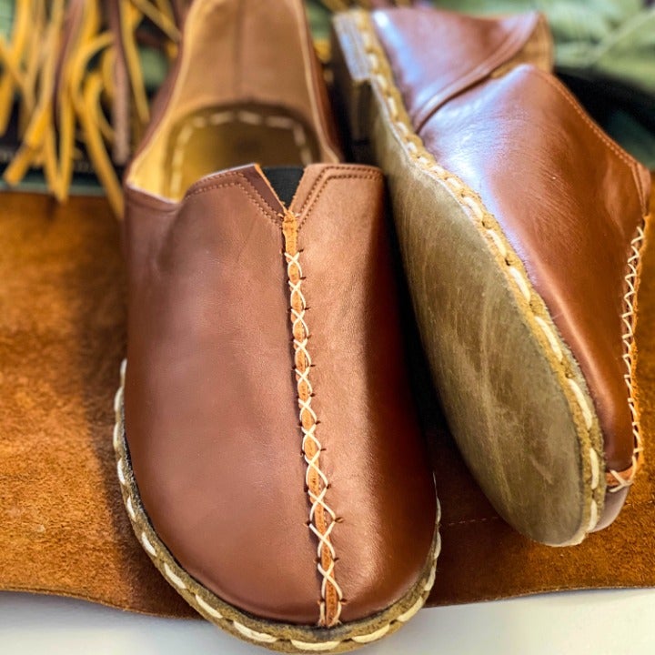 Handsewing 100% Anatolian Leather Indoor&Outdoor Shoes