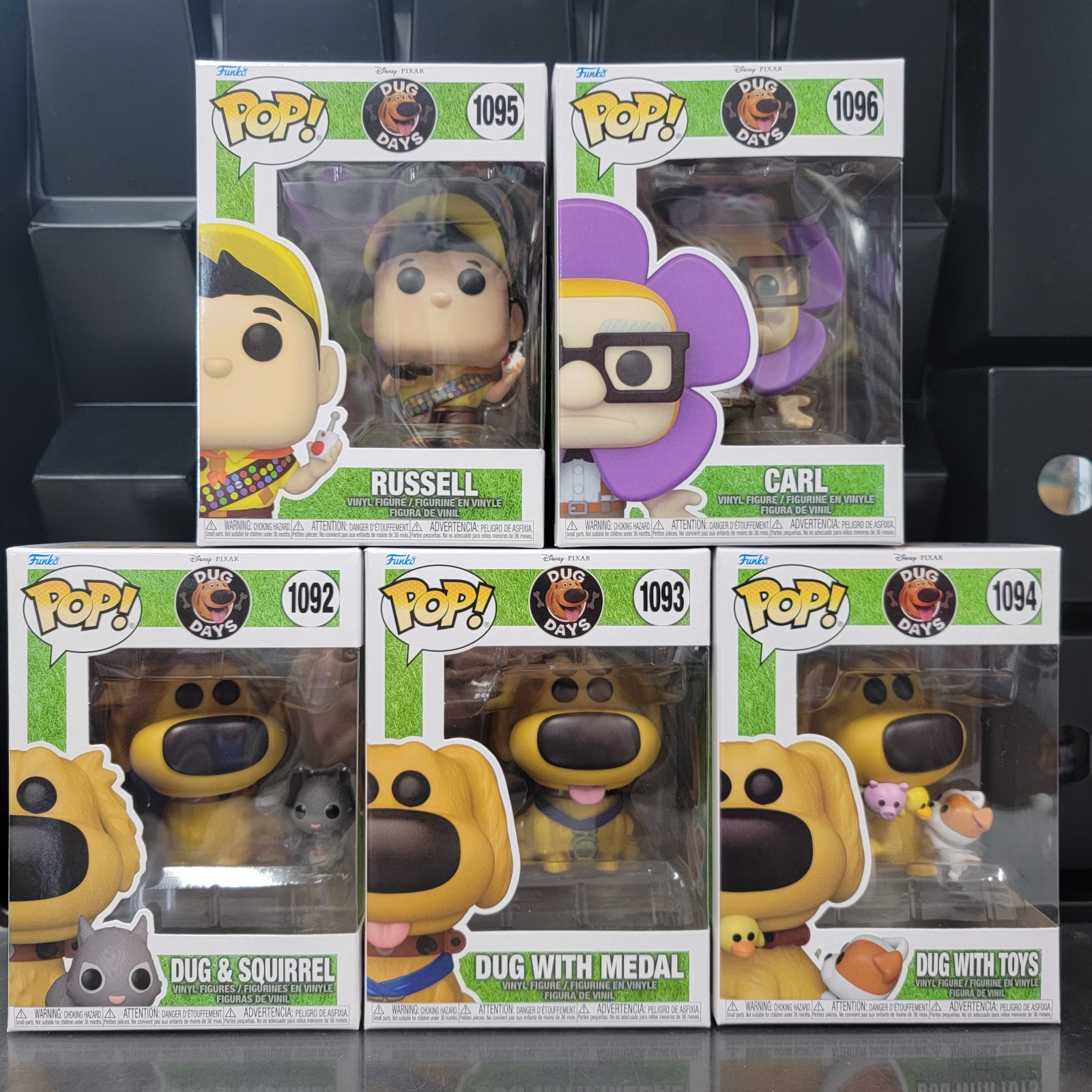 Funko Pop DISNEY PIXAR DUG DAYS Set of 5 Russell, Carl, Dug
