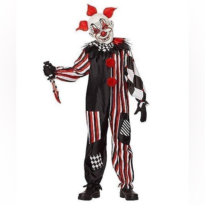Kids scary halloween crazy Clown Costume Large