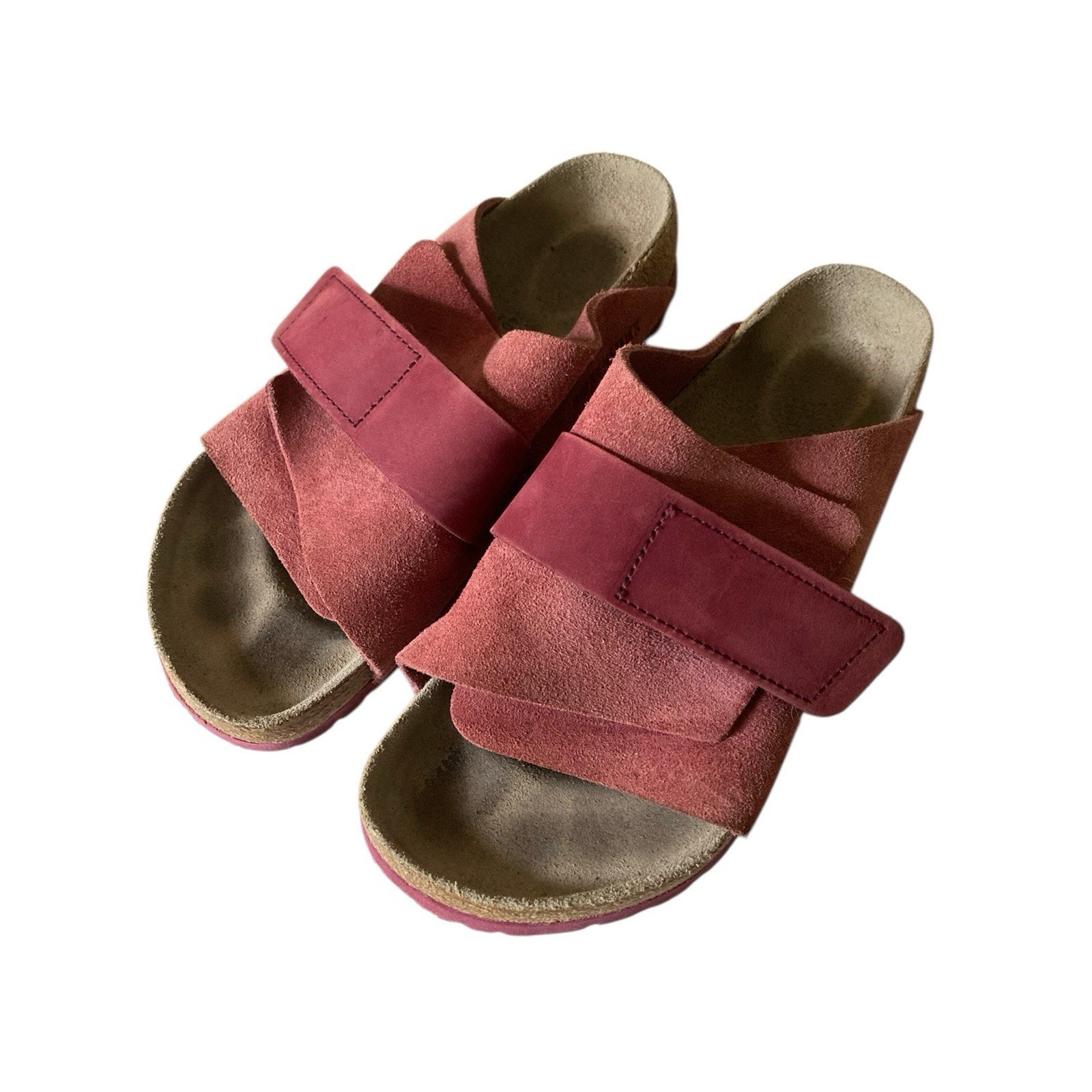 Birkenstock Kyoto Suede Nubuck Maroon Red Combo Size 37