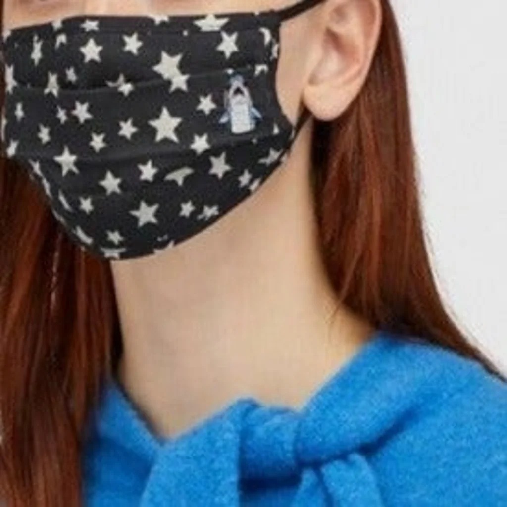 Coach Black Star Print Sharky Face Mask