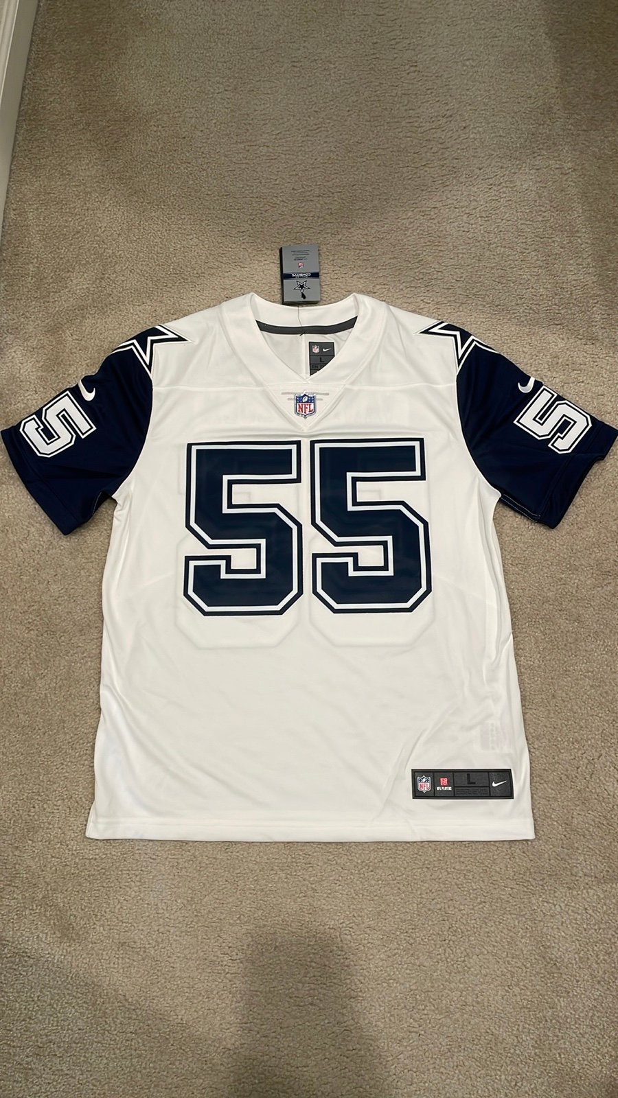 Leighton Vander Esch Nike Dallas Cowboys Color Rush Vapor Limited Jersey - White