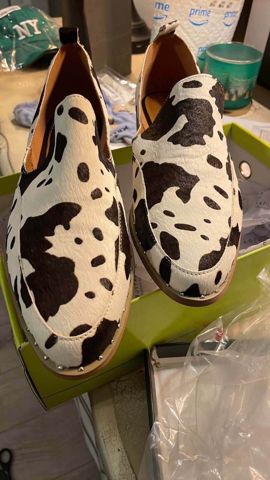 New in Box Very Volatile Women’s calf hair loafers