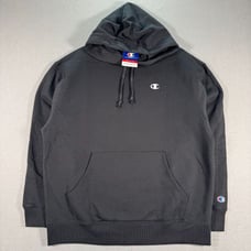 Champion Hoodie Sweatshirt Womens XL Black Oversized Powerblend Fleece Essential