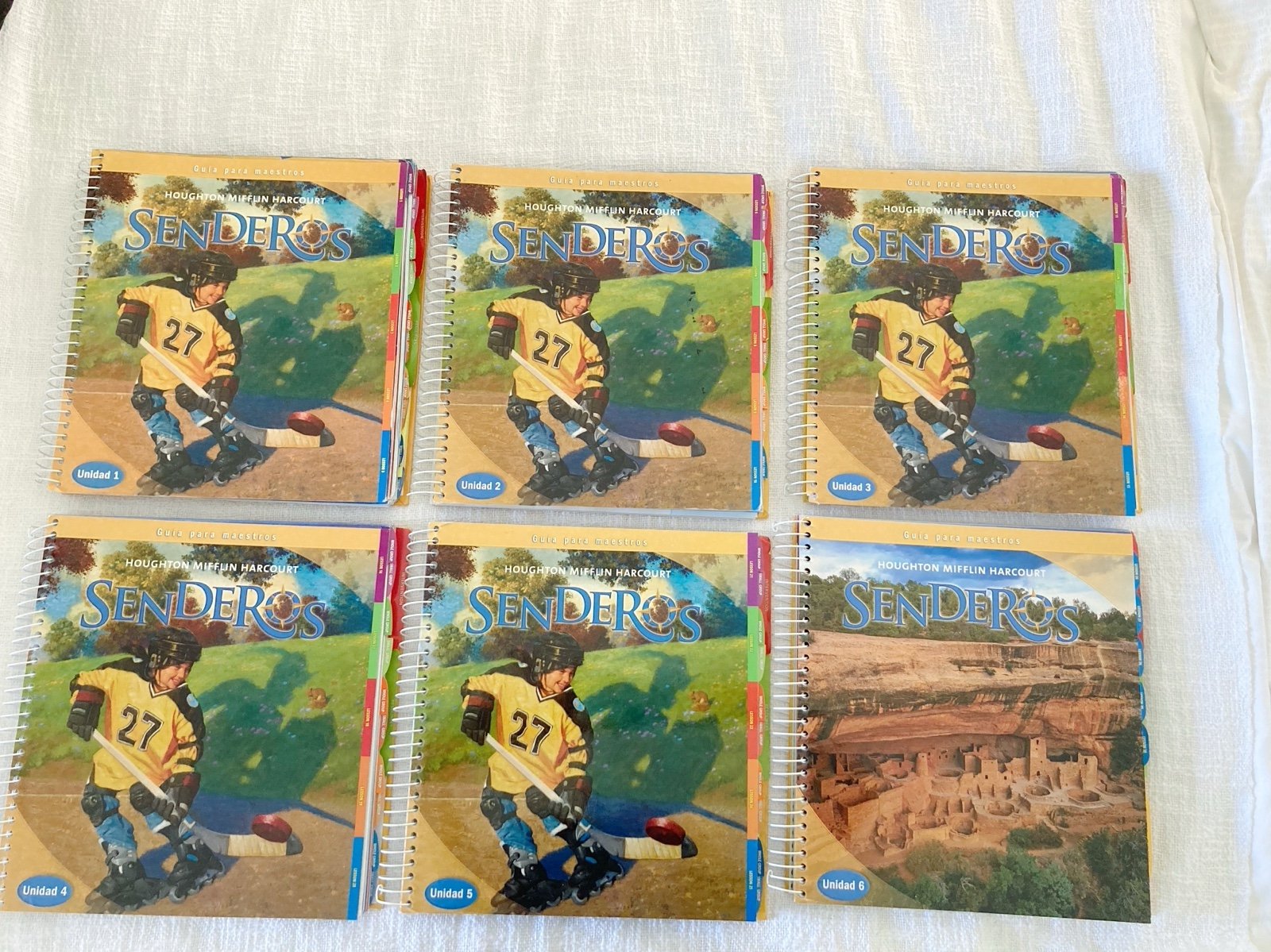 Houghton Mifflin Harcourt Senderos Grade 1-6 Teacher's Spanish Books