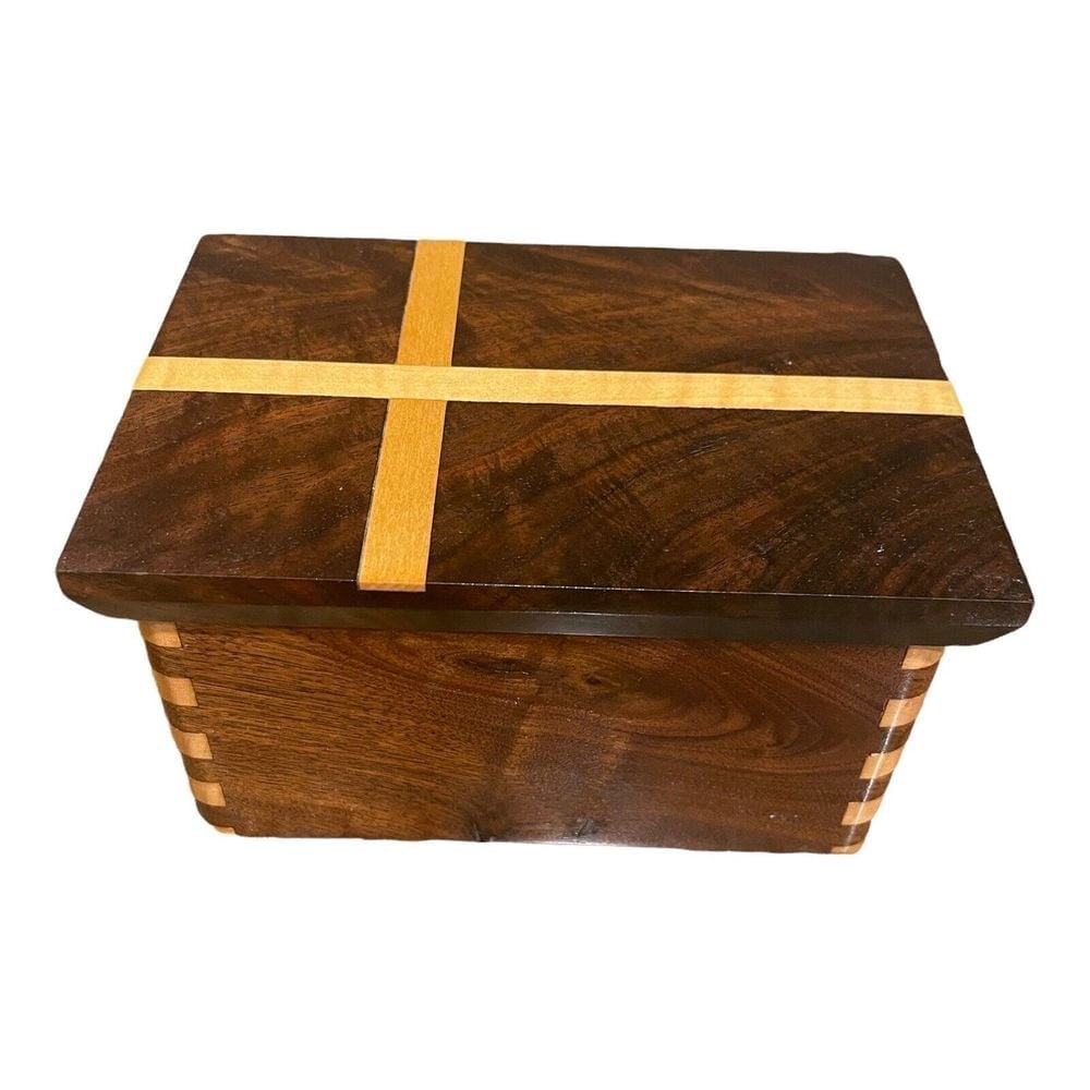 RB Stegmaier Hand Crafted Box Wood Dovetailed Corners Cross Texas 7 X 4
