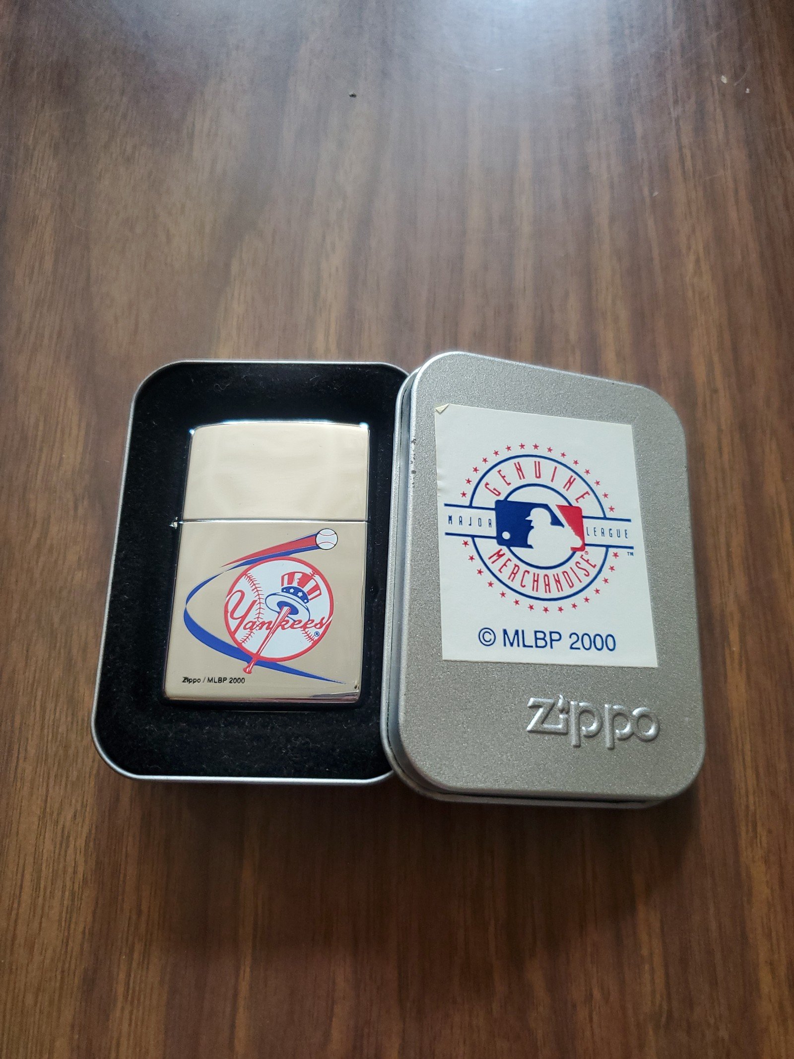 Yankees Baseball Zippo with case