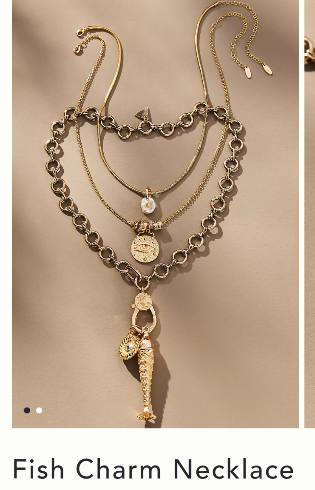 Anthropology Fish Charm Necklace * three separate necklaces.
