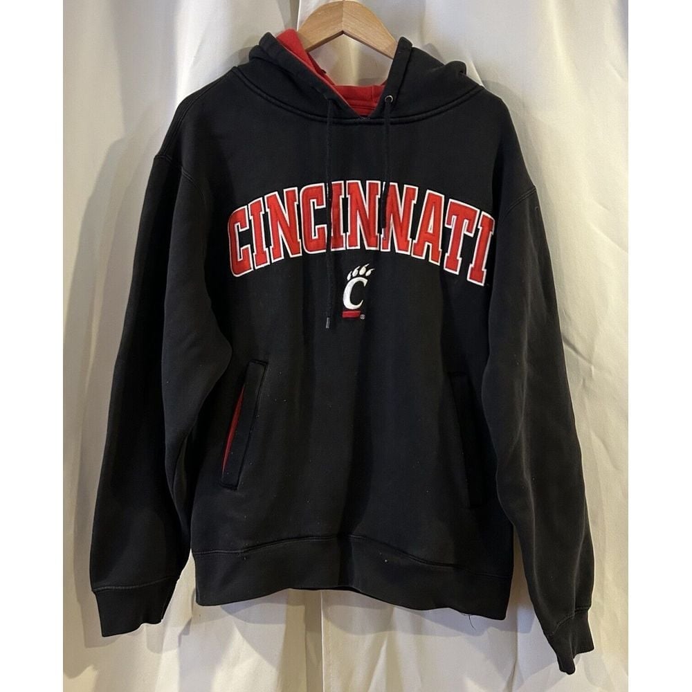 Cincinnati Bearcats Hoodie Mens Black Sweatshirt Pullover Champs Size Large Read