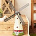 Solar LED Windmill Lighthouse Garden Statue Spinning Lighted Patio Yard Décor