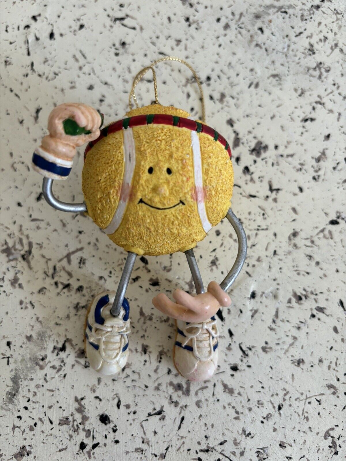 Rare KURT S. ADLER Christmas Ornament Tennis Ball; *Racket Missing*