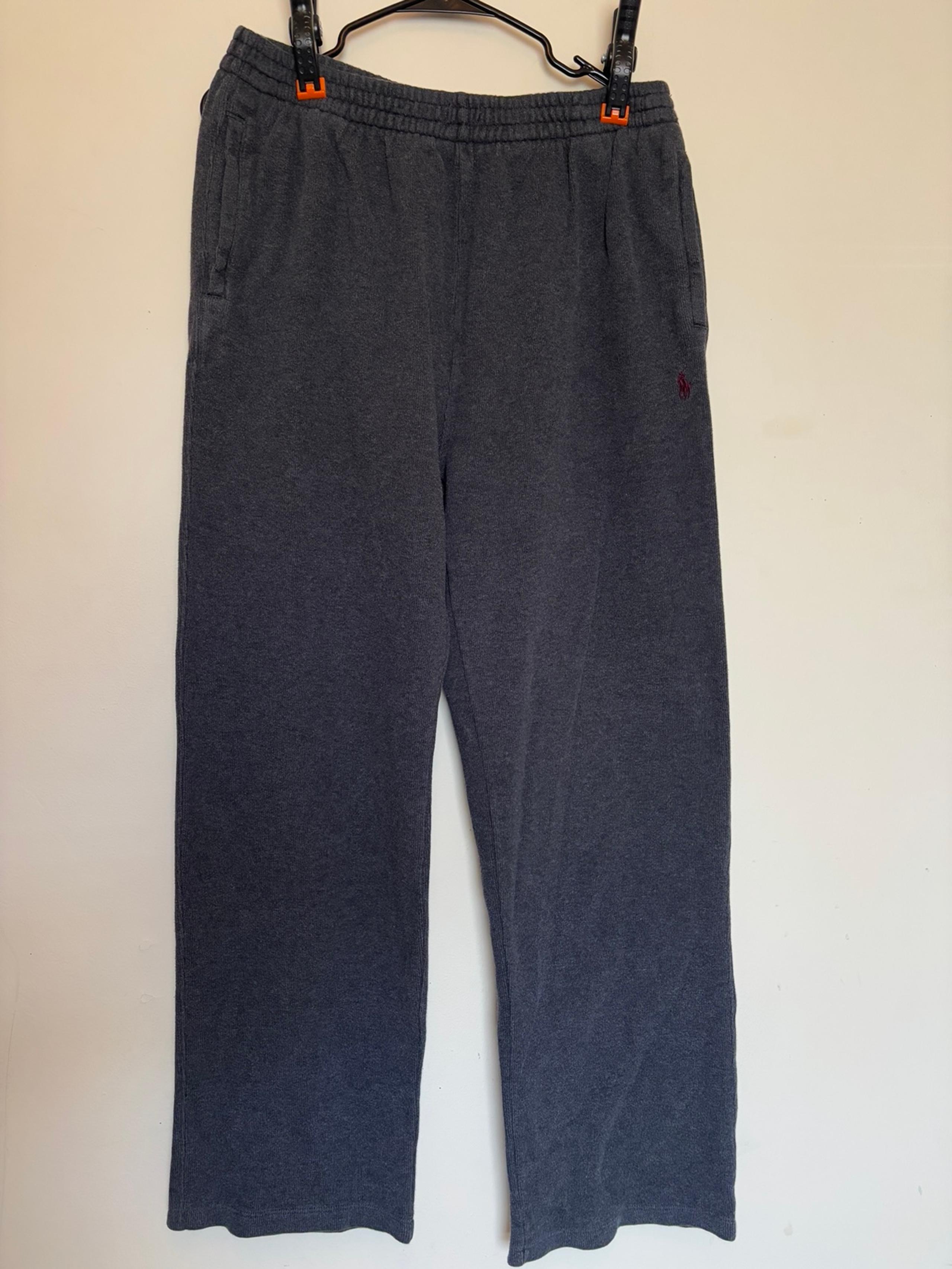 Polo Ralph Lauren Sweats Men’s M Gray Fleece Pants Joggers Lounge Gym Workout