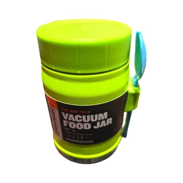 STANLEY 14oz Vacuum Food Jar w Spork Bright Lime NEW