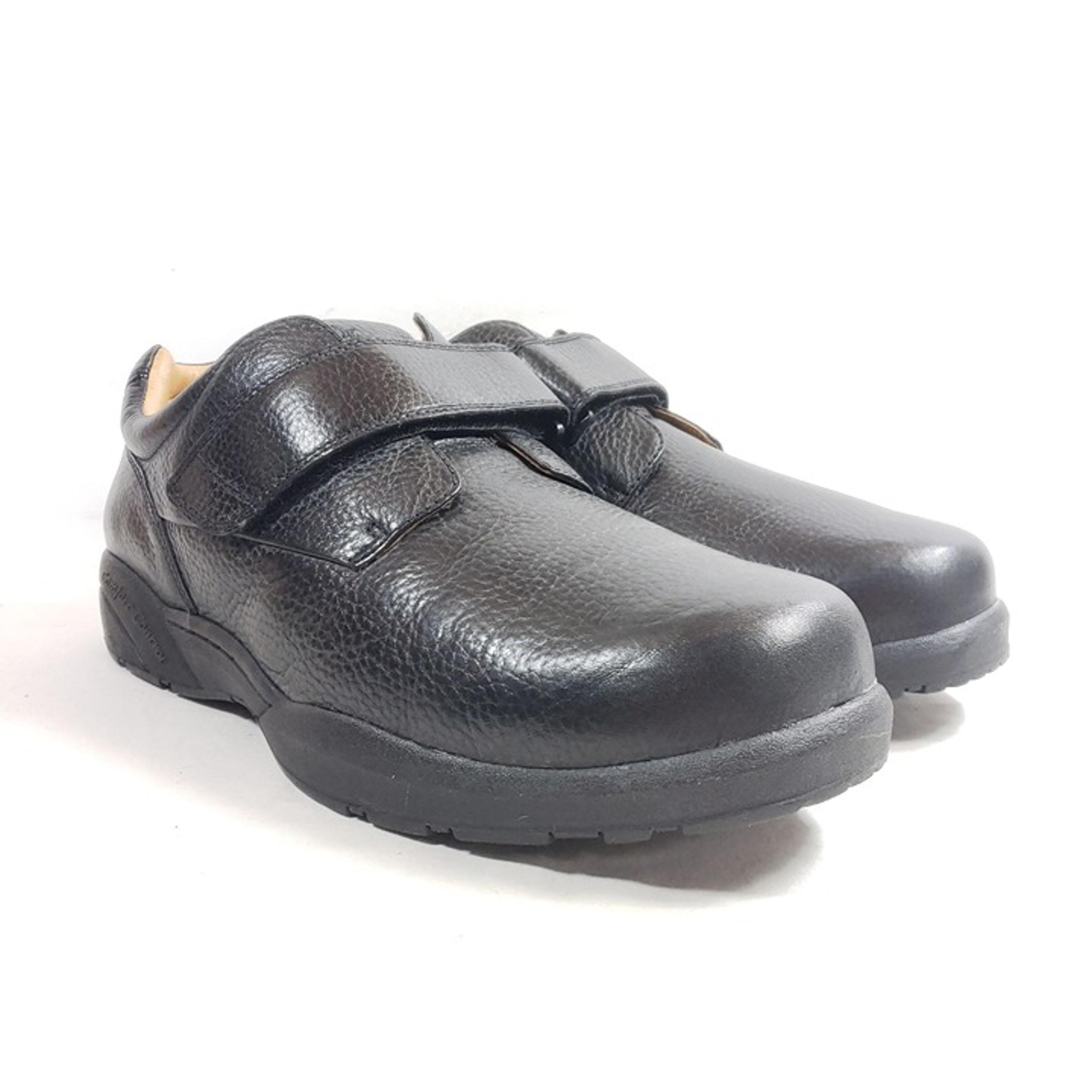 Dr. Comfort Will Mens Size 14 XW Wide Fit X-Depth Black Leather Adjustable Shoes