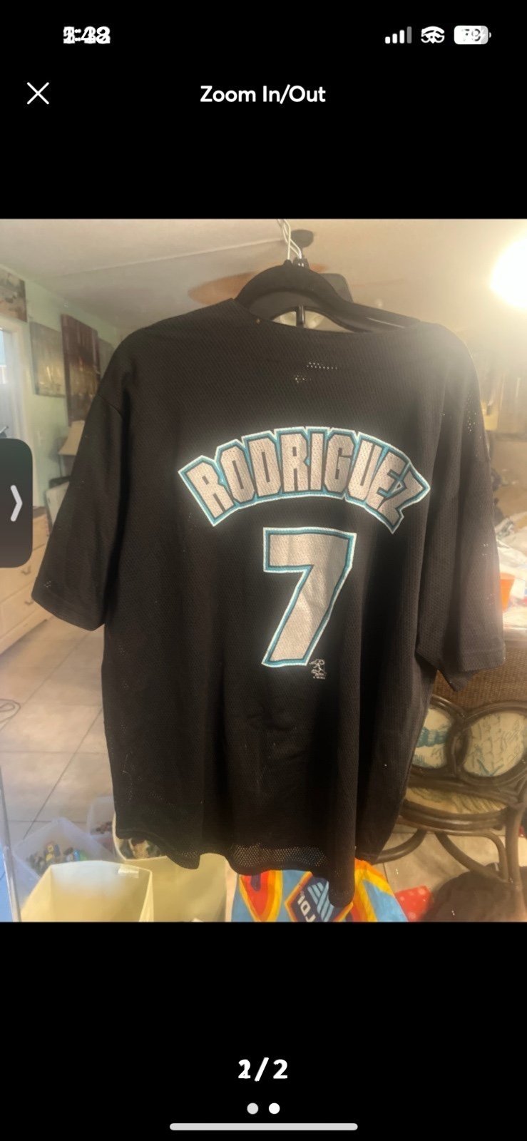 VINTAGE Florida Marlins Rodriguez MLB Baseball Jersey Adult Men's size xl