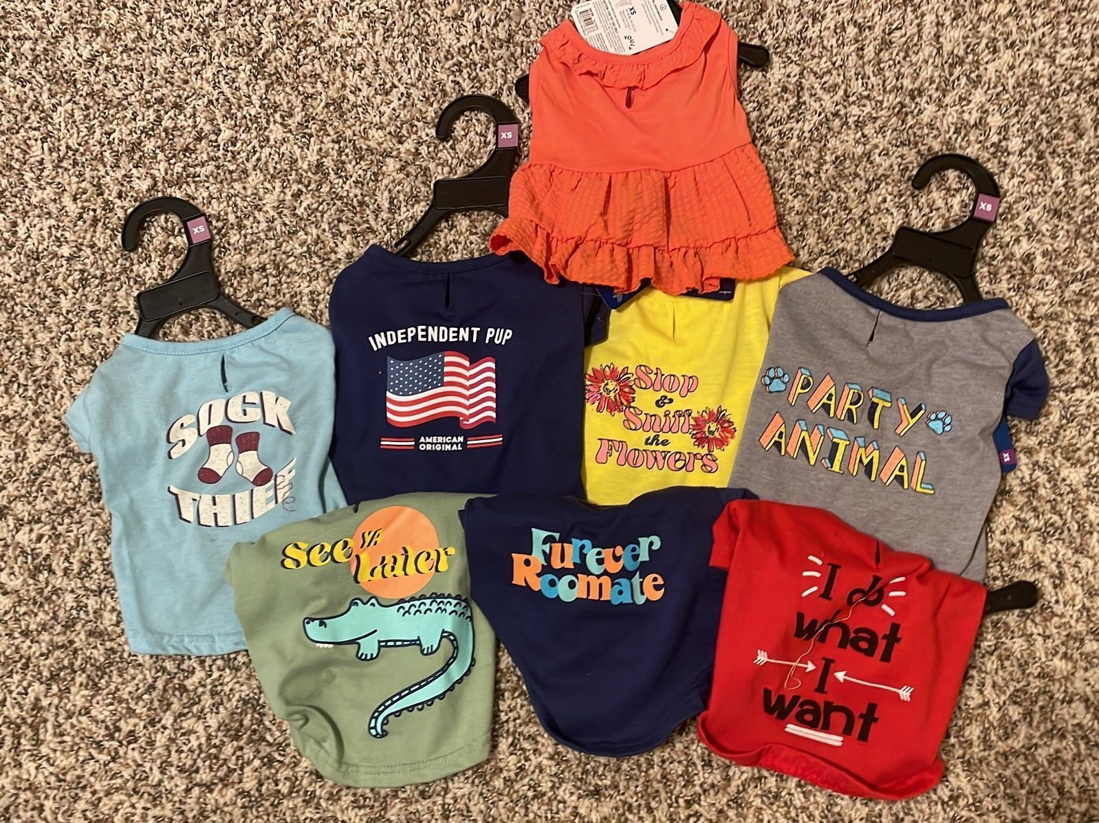 8 pcs - XS Dog Clothes