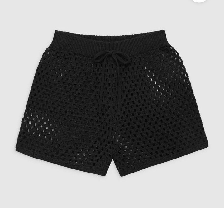 ANINE BING RUBIN CROCHET SHORTS, SIZE S