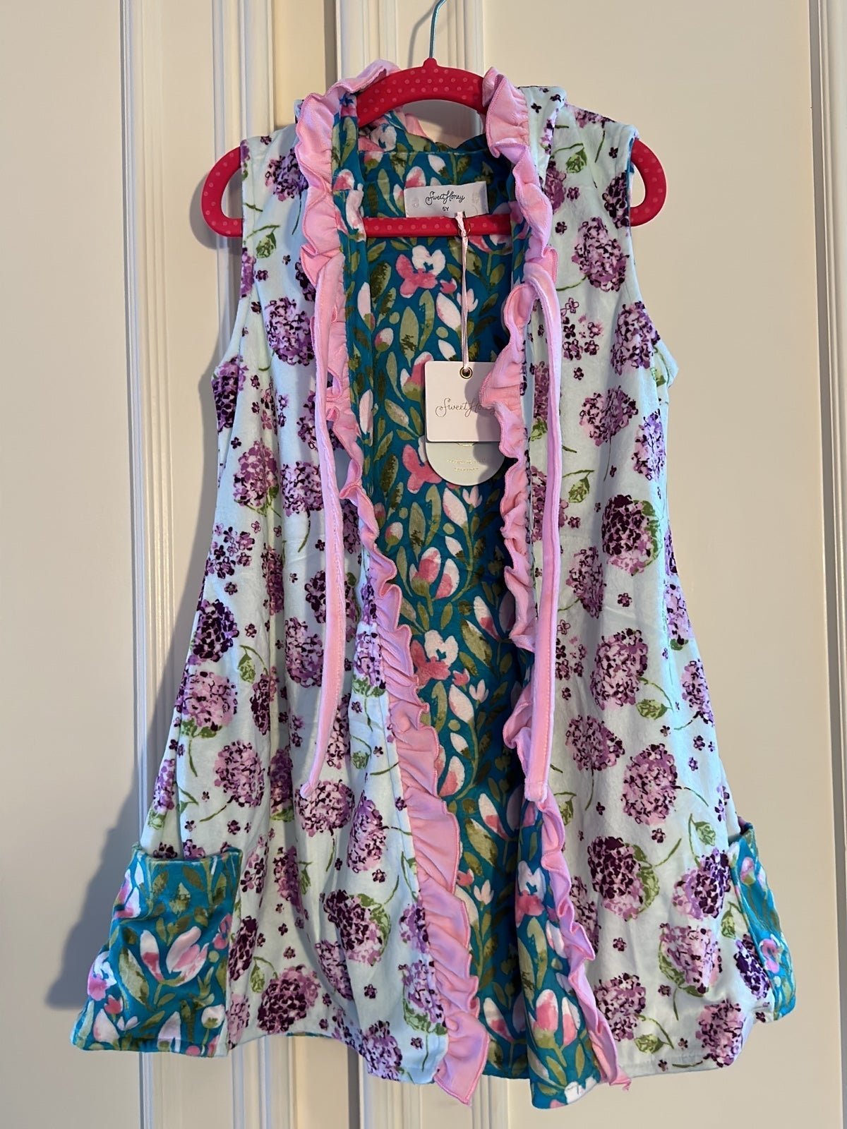 NWT 5y Hydrangeas print Swim Coverup SweetHoney