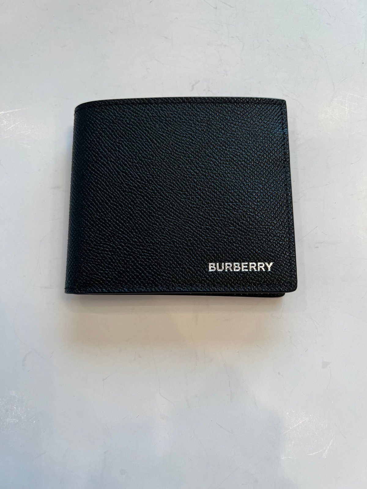 Burberry Black Embossed Leather Wallet