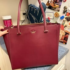 Kate spade burgundy tote FREE SHIPPING!