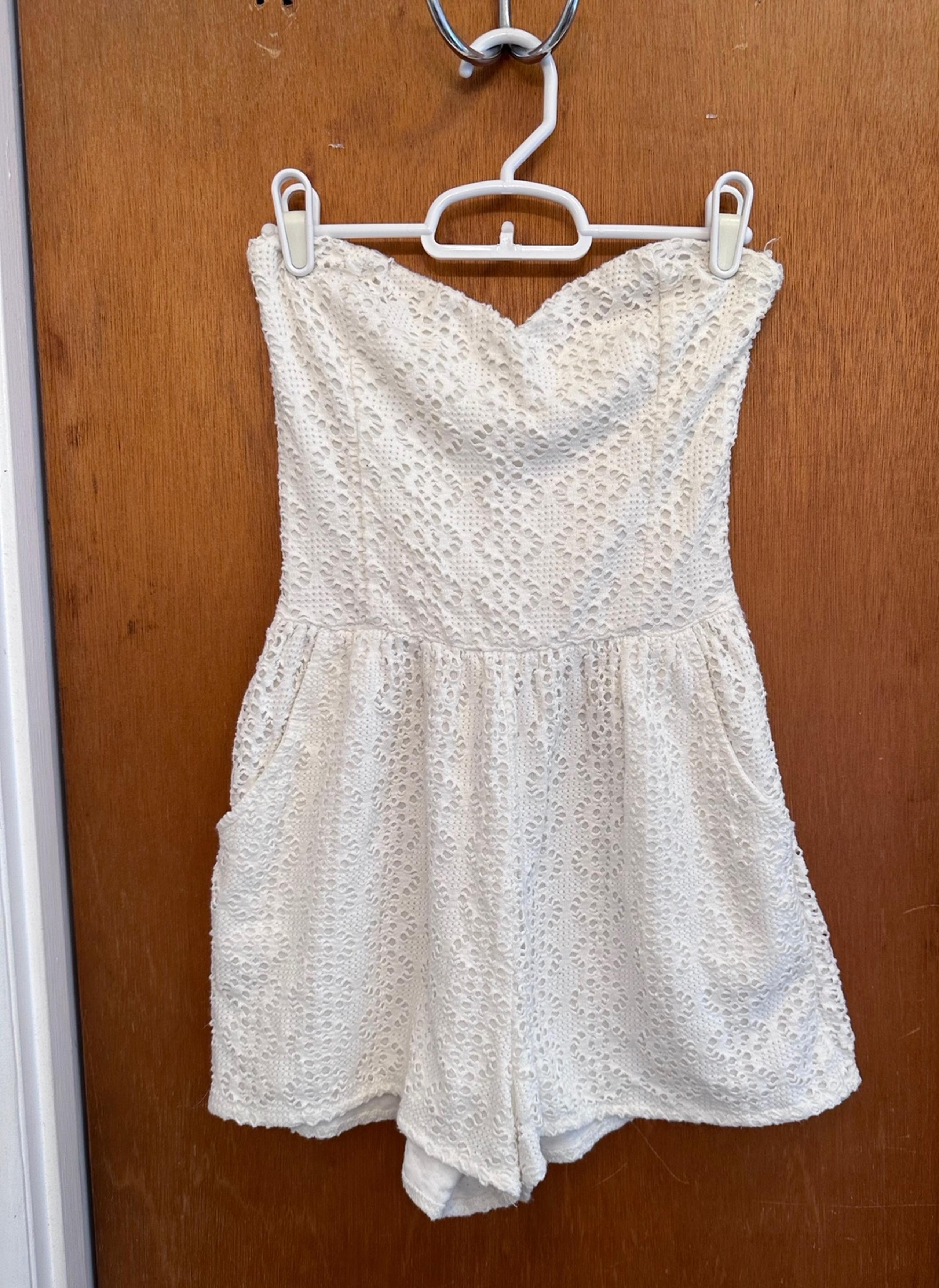 Lace Strapless Romper