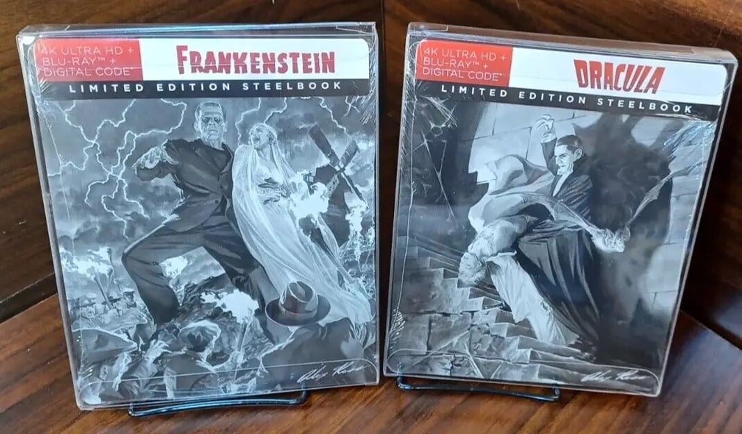 Dracula / Frankenstein STEELBOOKS (4K+Blu-ray)NEW-w/PROTECTIVE SLEEVES-Free S&H!