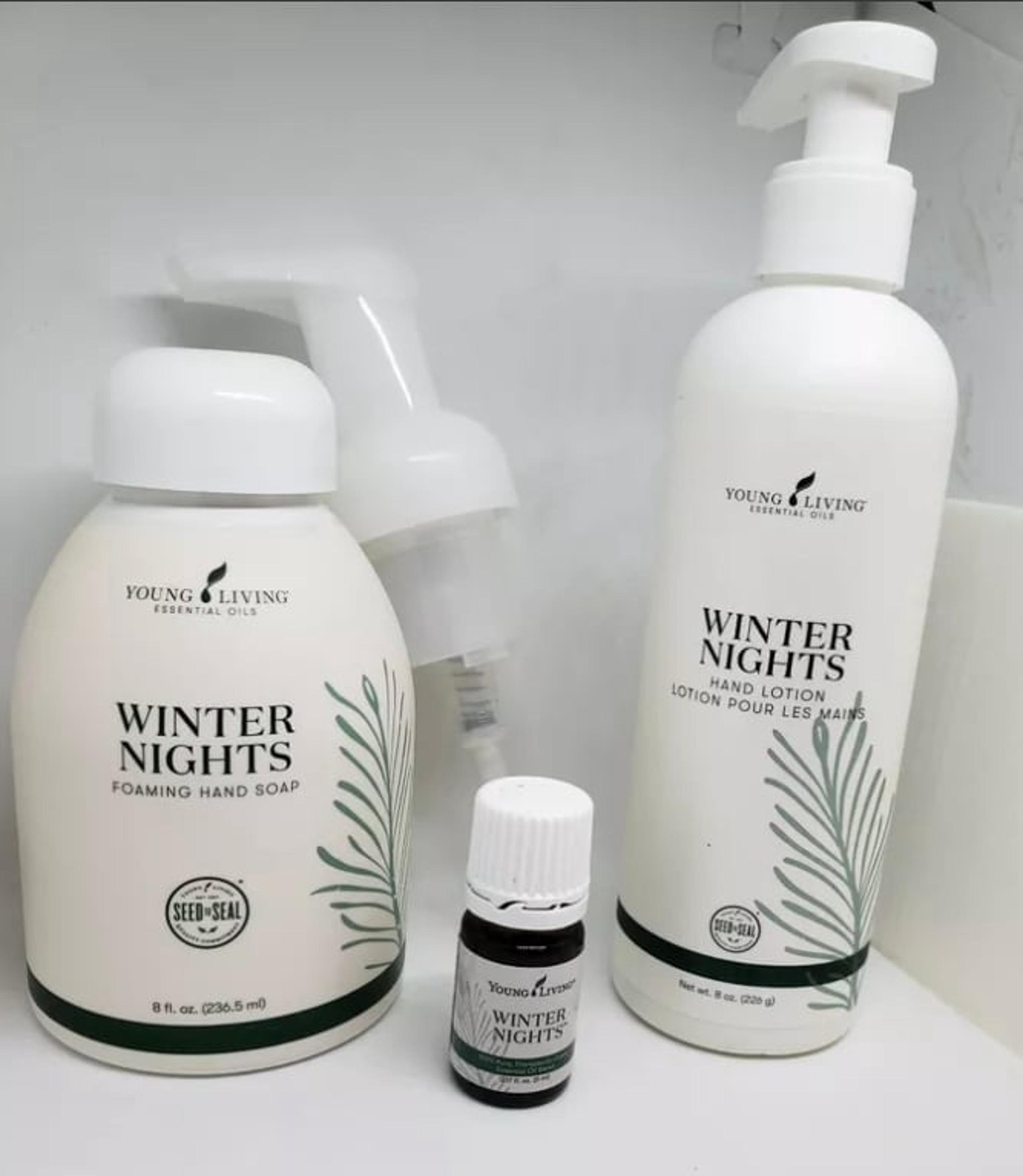 Young Living Winter Nights Collection w/ 5ml oil, hand lotion, foaming hand soap