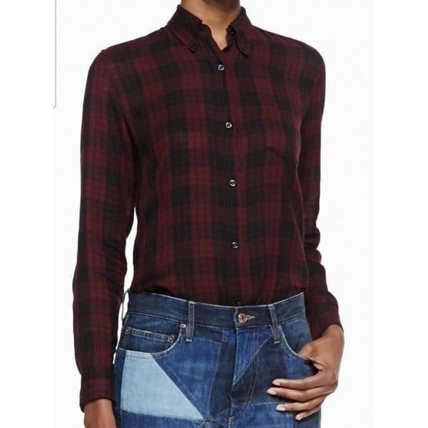 Isabel Marant Etoile Ipa Cotton Plaid Shirt sz 38