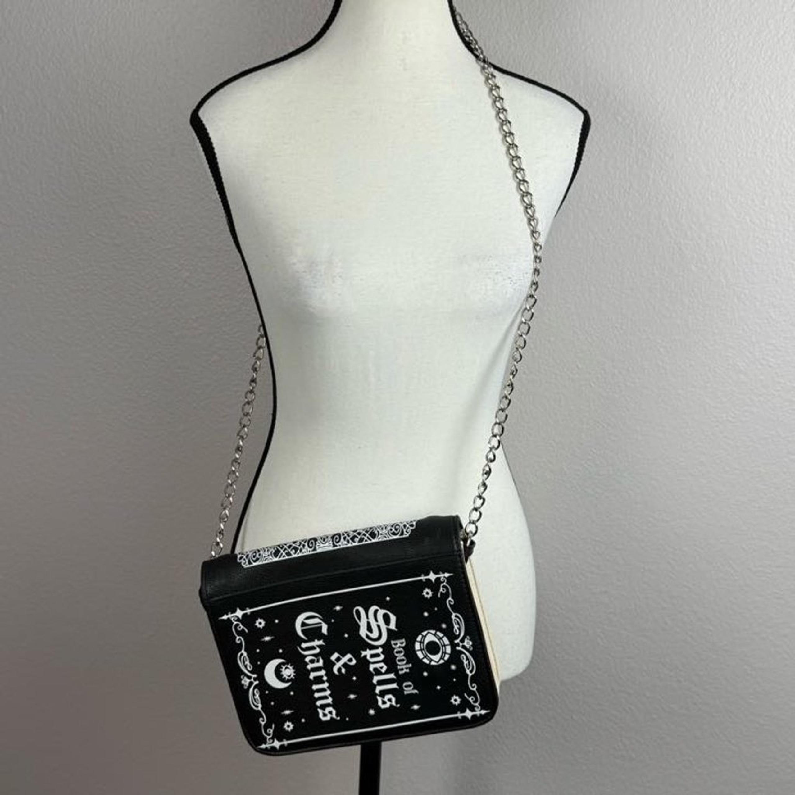 Bioworld Women's Black Book of Spells & Charms Gothic Crossbody Purse Bag NWOT