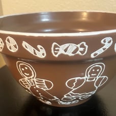 Hand Painted Iced Gingerbread Bowl