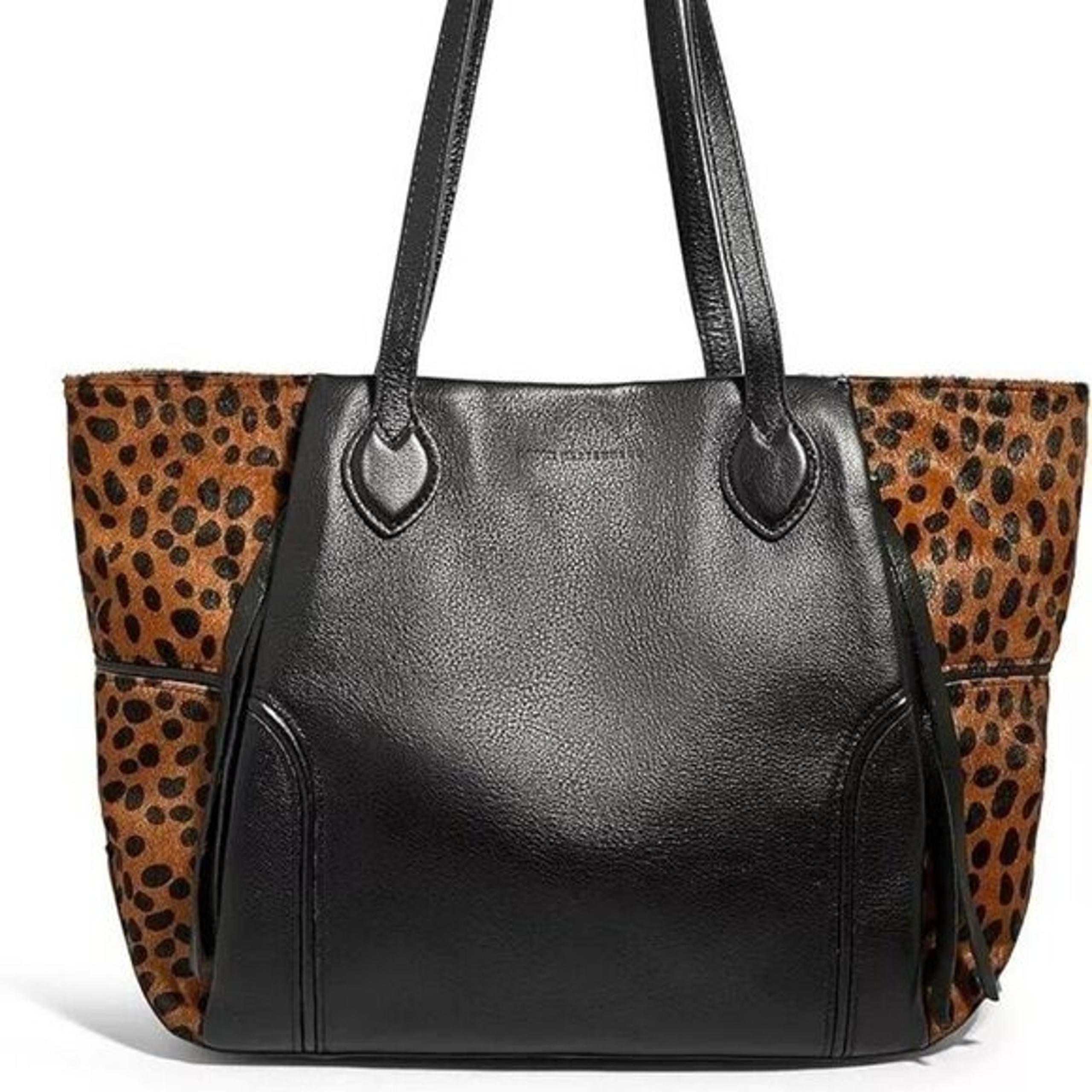 Aimee Kestenberg Genuine Calf Detall Chelsea Cheetah Print Tote Bag