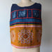Miao Minority Hand-Embroidered Wax-Resist Dyed Vest, Using Vintage Fabric