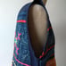 Miao Minority Hand-Embroidered Wax-Resist Dyed Vest, Using Vintage Fabric