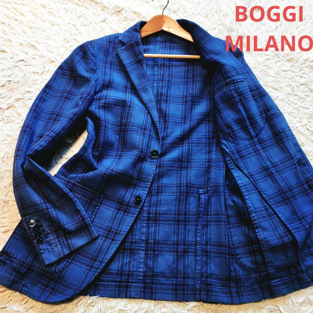 Gianbattista Tailored Jacket Blue Check Cotton Gianbattista