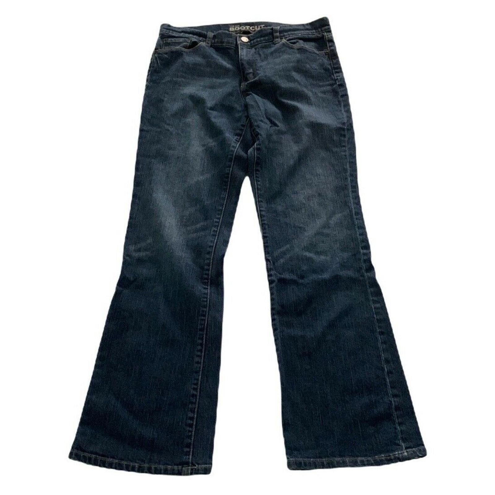New York & Company Womens Bootcut Jeans Size 8 Blue Denim Low Rise Stretch