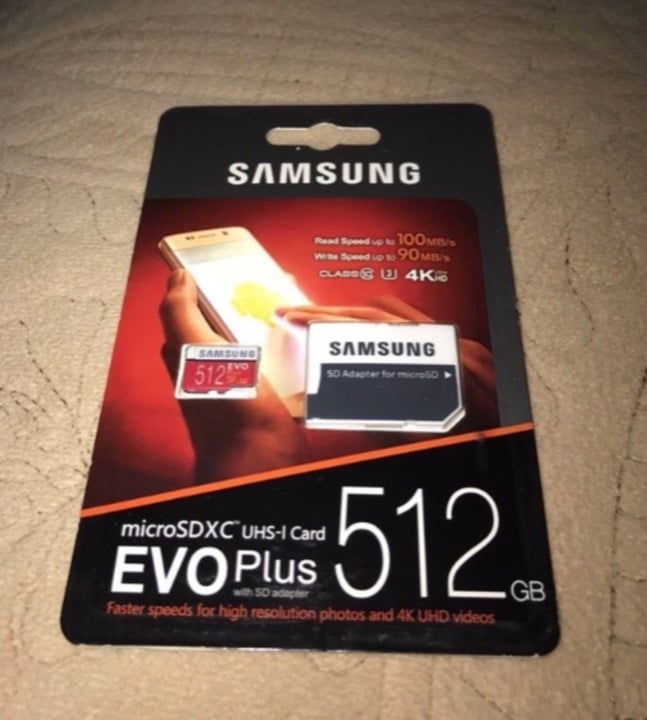 Samsung EVO Plus Class 10 Micro SDXC with Adapter, 512GB