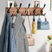 Coat Rack Wall Mount Wooden Hat Rack for Wall Hooks Pine Real Wood
