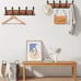 Coat Rack Wall Mount Wooden Hat Rack for Wall Hooks Pine Real Wood