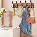 Coat Rack Wall Mount Wooden Hat Rack for Wall Hooks Pine Real Wood
