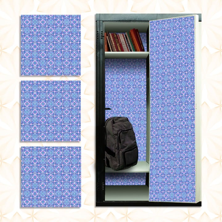 School Locker Magnetic Wallpaper - Pack of 12 Sheets - Geometric (vg 026)