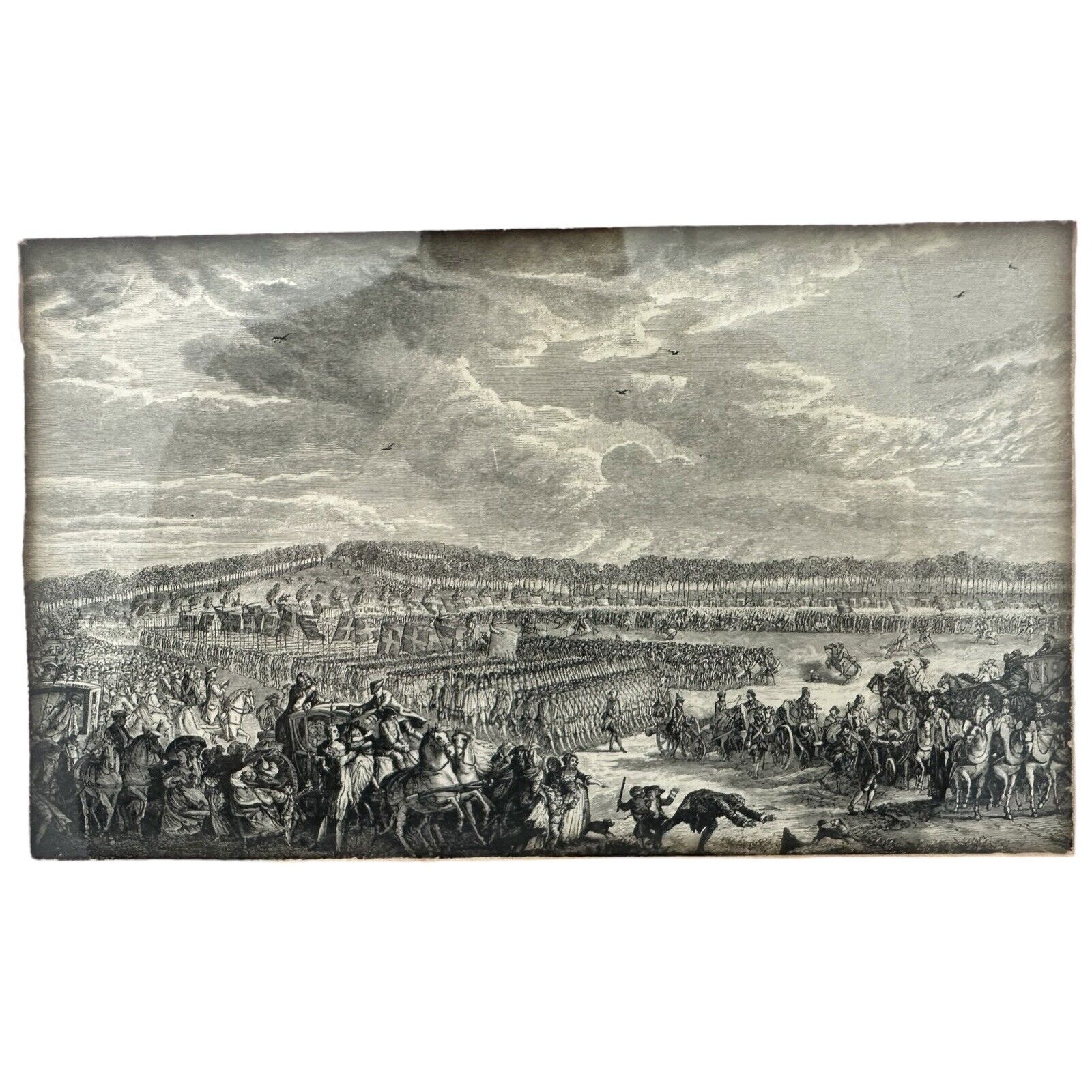 Antique Engraving 1875 La Plaine Des Sablons, d'apris Moreau Paul Lacroix