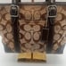 COACH VINTAGE JAQUARD MINI BROWN MONOGRAM TOTE SHOULDER BAG