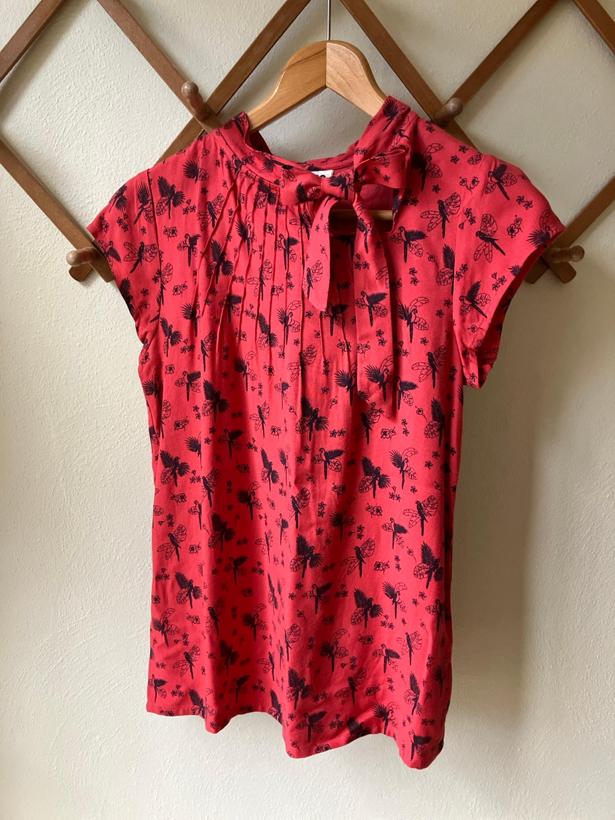 ModCloth Circus Tie Neck Blouse