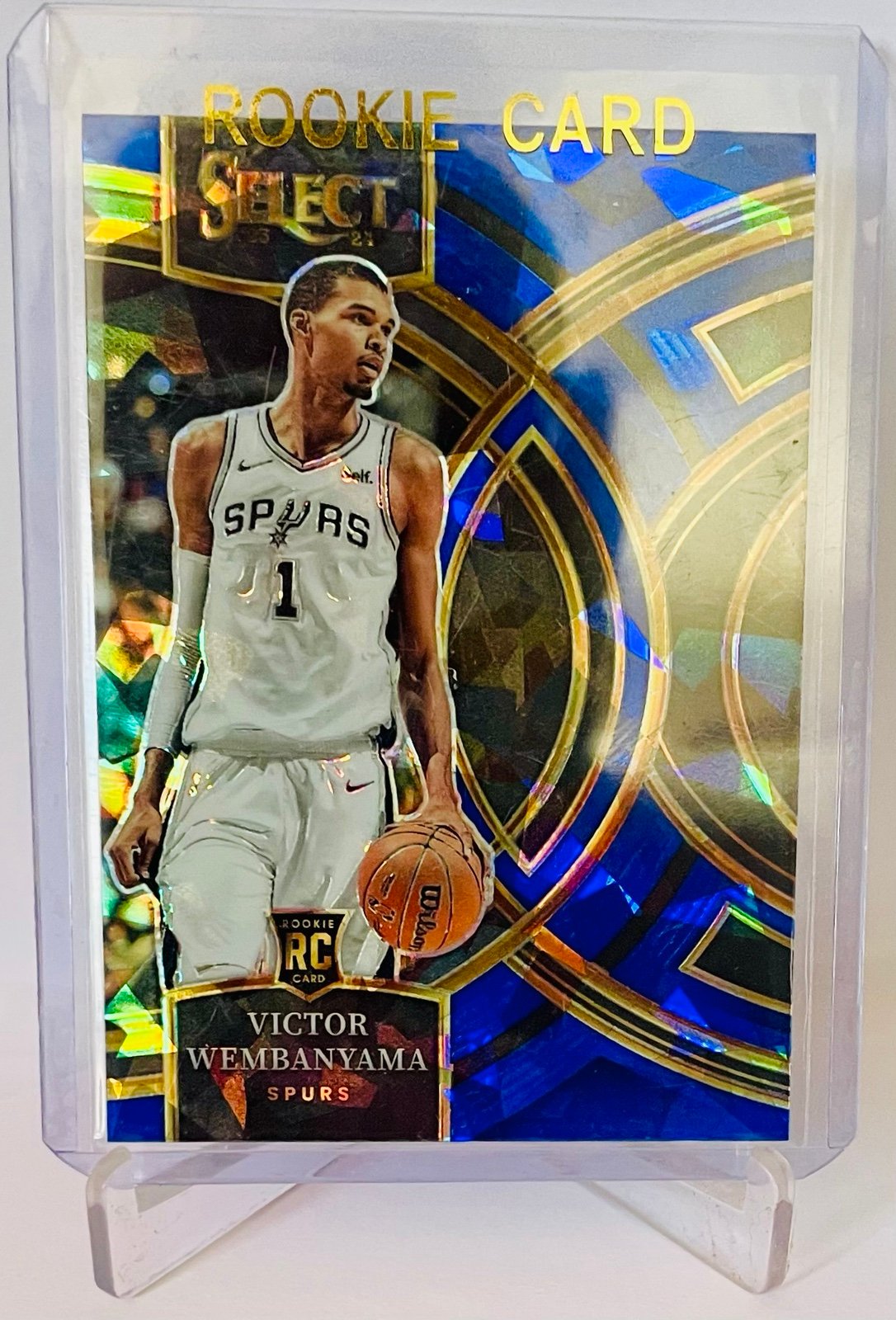 2023-24 Select Blue Cracked Ice Prizm Victor Wembanyama Rookie RC