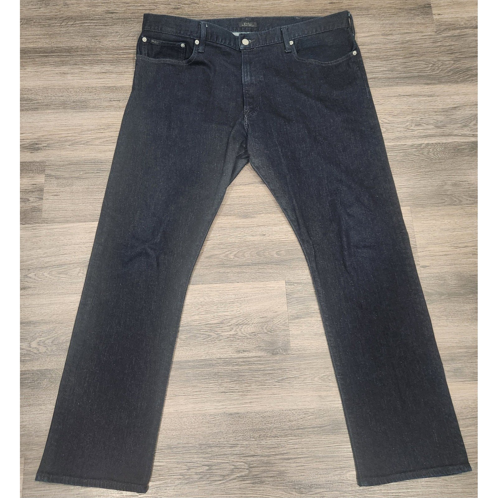 Polo Ralph Lauren Hampton Relaxed Straight Denim Jeans Dark Wash 40x32